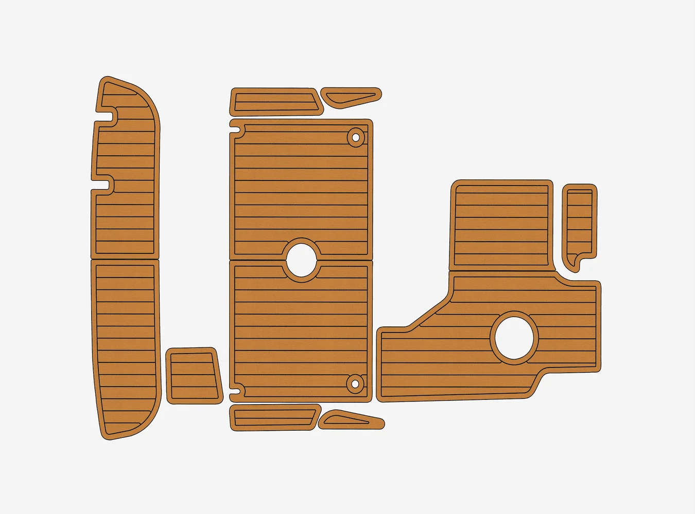 

1994-1996 Rinker 265 Fiesta Vee 1/4" 6mm EVA foam Non-Slip PVC Teak Decking marine Mat seadek aqua carpet Marine Floor