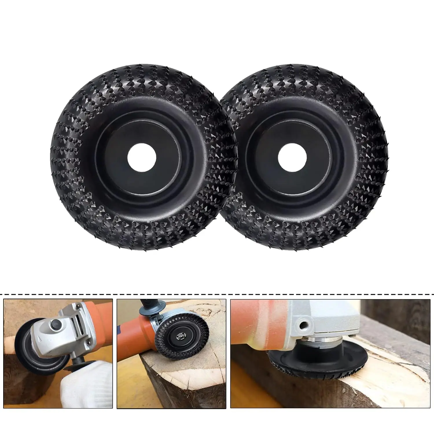 4 Inch Grinder Wheel Disc Wood Shaping Wheel Wood Grinding Shaping Disk for Angle Grinders with 5/8