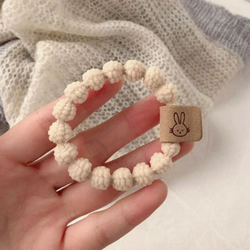 Frauen einfache Milch Kaffee farbige elastische Haar bänder Scrunchie Pferdes chwanz Halter Gummi Haar gummis Mode Stirnband Haarschmuck