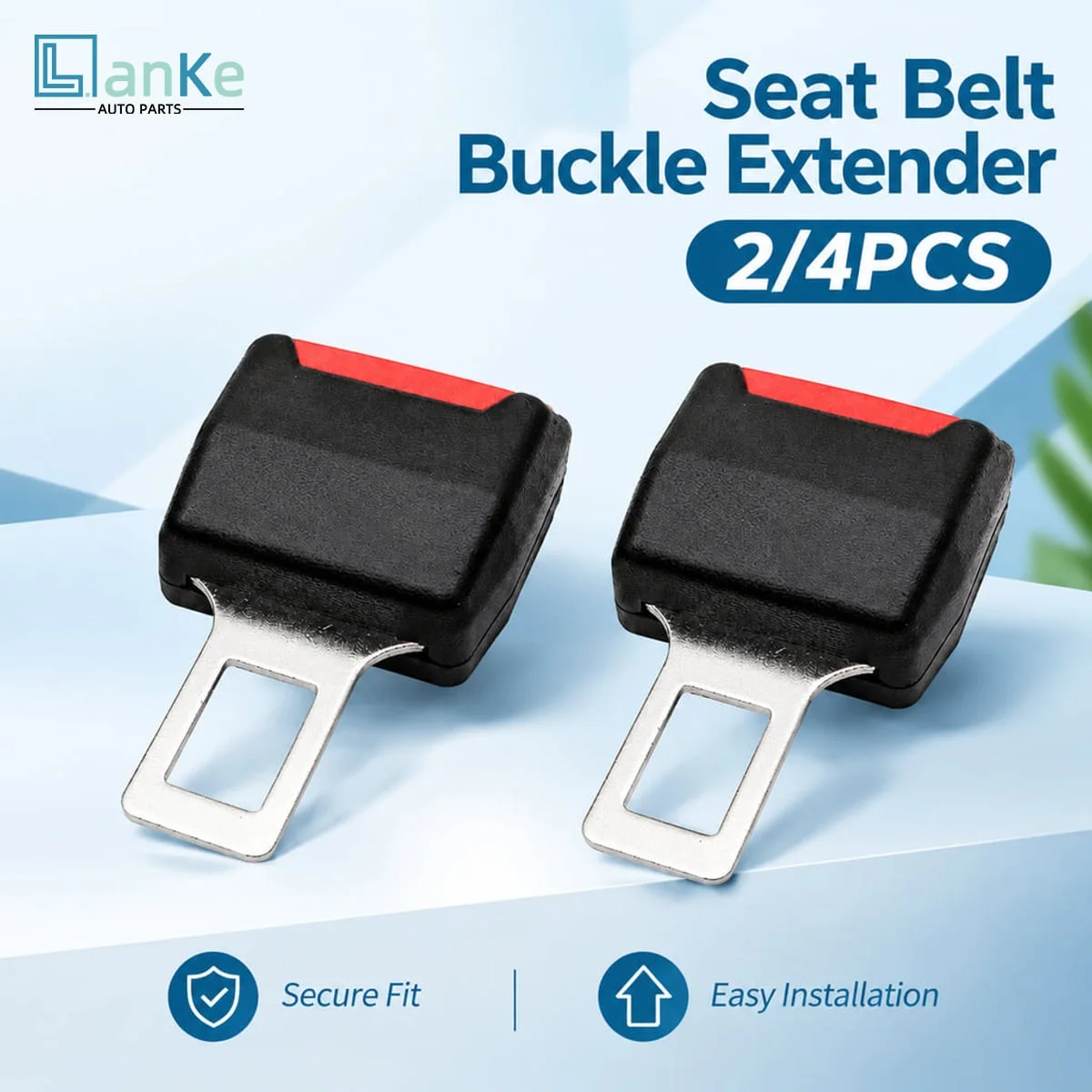 LANKE Car Seat Belt Extender Buckle Extension for Pregnant Women Plus Size Drivers Easy To Reach Seat Belt Latch