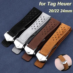 Watch Strap 20mm 22mm 24mm for TAG for HEUER CARERA AQUARACER Genuine Cowhide Leather Soft Bands Universal Wristbelt Bracelets