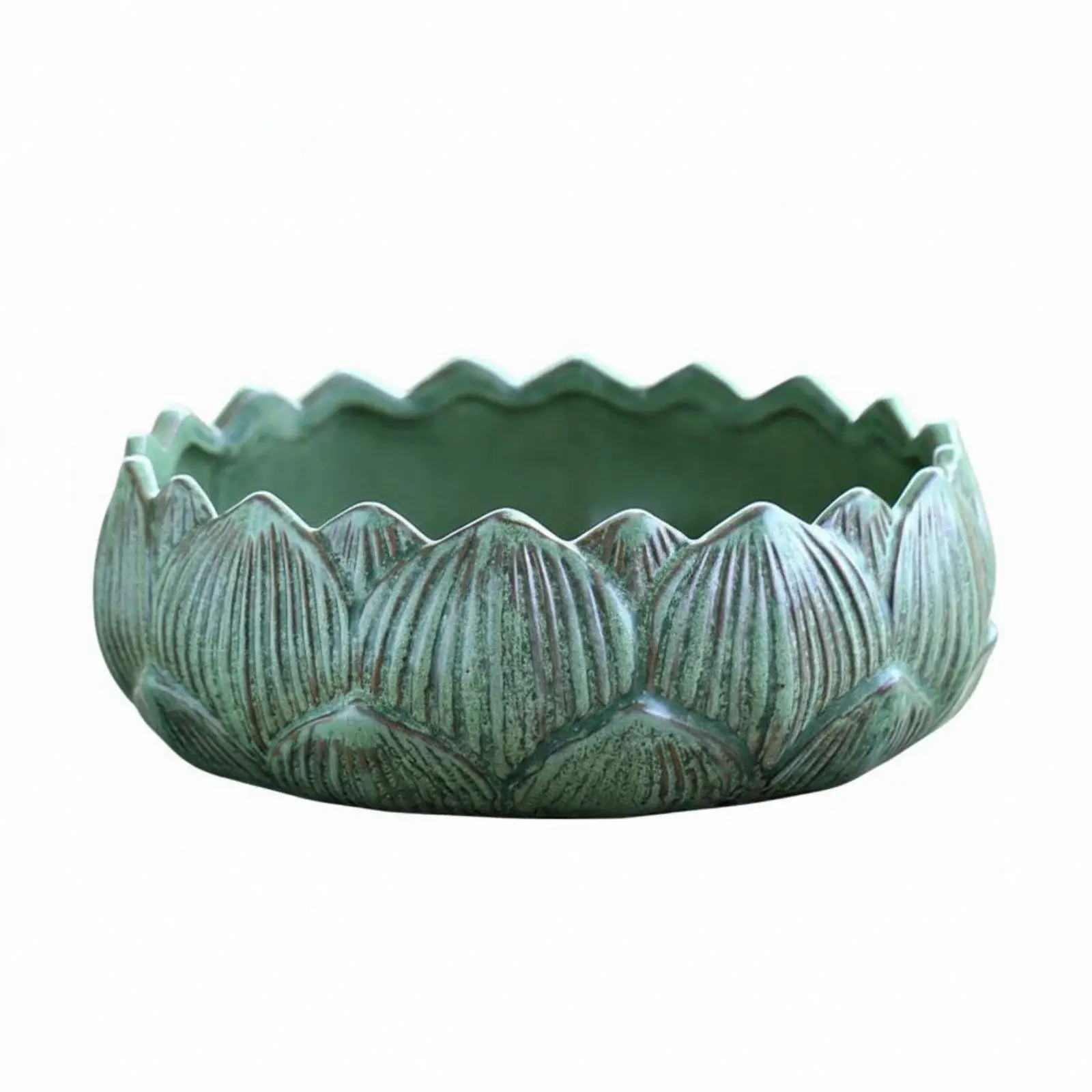 Large Succulent Flowerpot Lotus Design Indoor Plant Pot for Balcony Home Garden Creative Planting