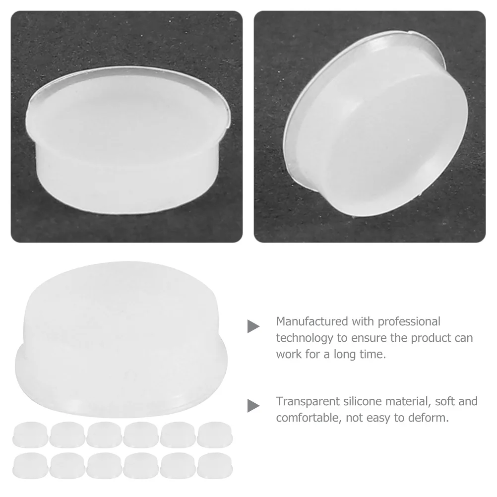 

24pcs Silicone Flute Plugs Transparent for Open Hole Flutes Repair Parts Easy Tone Adjustment Water Dust Protection