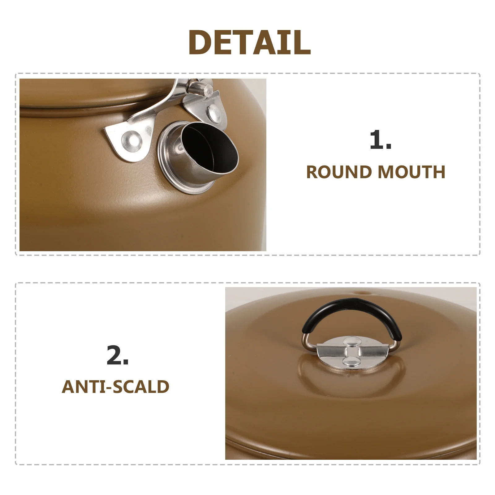 

Portable Coffee Pot 1.5L Stainless Steel Stovetop Kettle For Outdoor Camping Hiking Cooking Camping Water Kettle