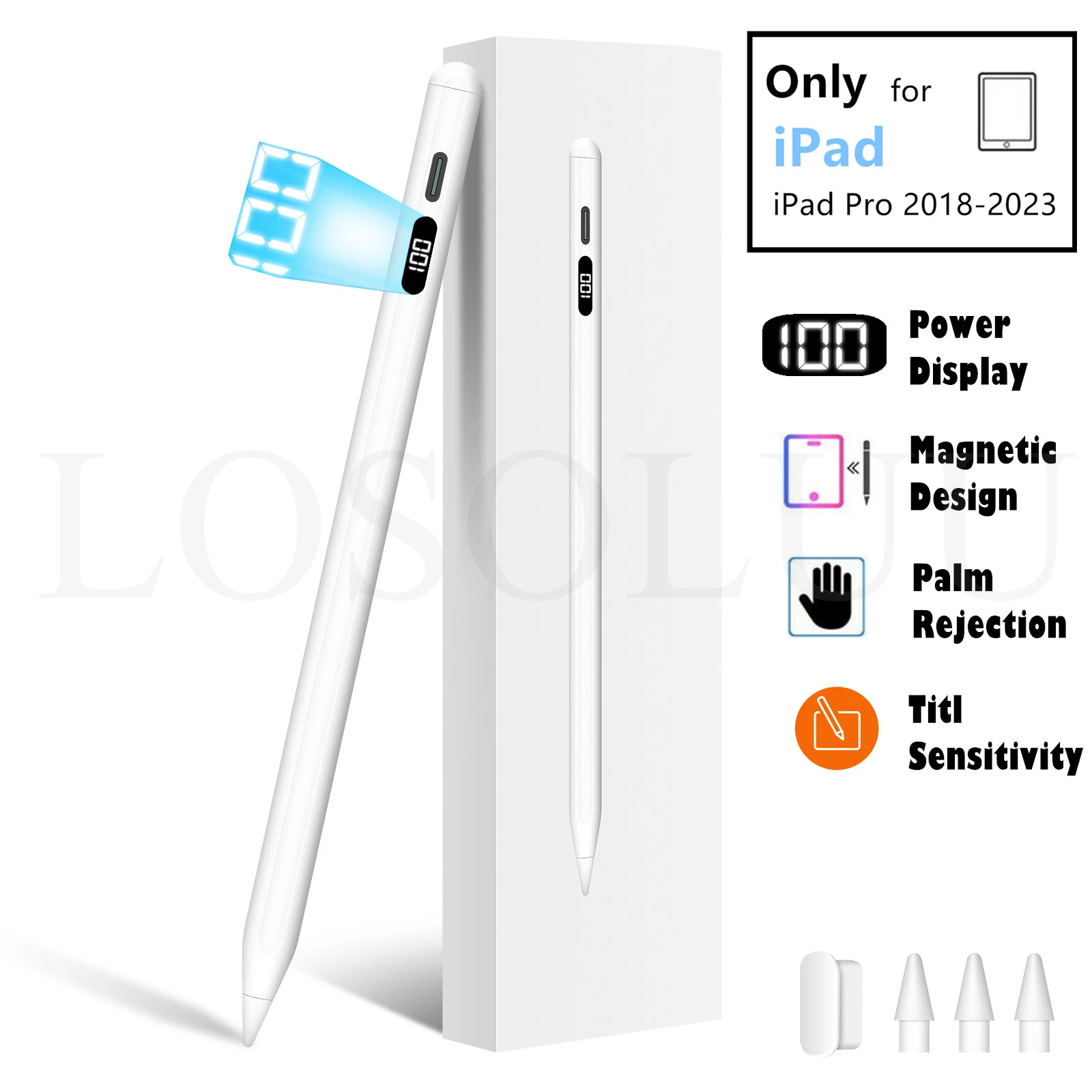 

For Apple Pencil 2 1 Digital Power Display Palm Rejection Tilt,Stylus Pen for iPad 6/7/8/9/10,Mini 5/6,Air 3/4/5,Pro 11/12.9