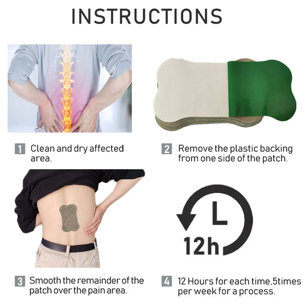 Wormwood Back Pain Gesso, Coluna Lombar, Músculo e Articulações Pain Relief Patch, Medicina chinesa Adesivos, Artrite Reumatóide, 8-40Pcs
