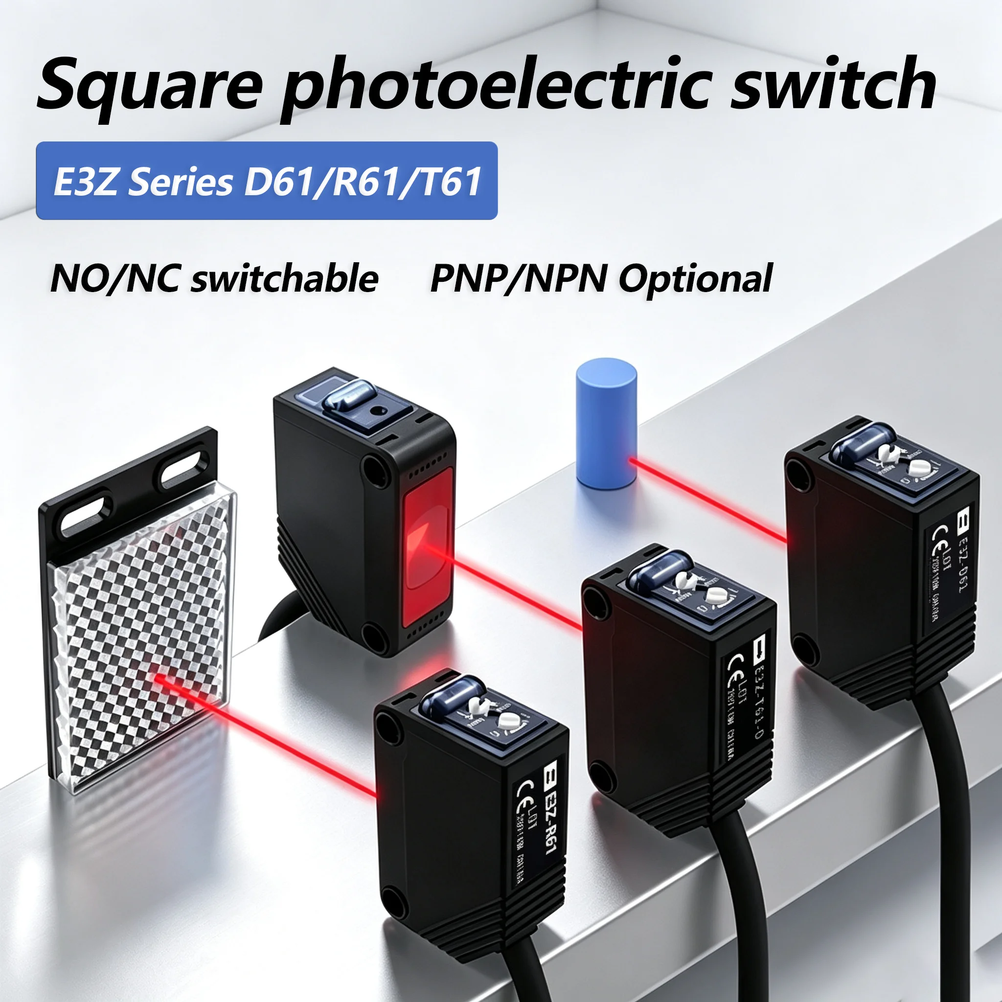 Photoelectric Switch Diffuse Reflection DC12-24V Infrared Sensor with Bracket NPN PNP E3Z-D61/D81/R61/R81/LS61/LS81/T61