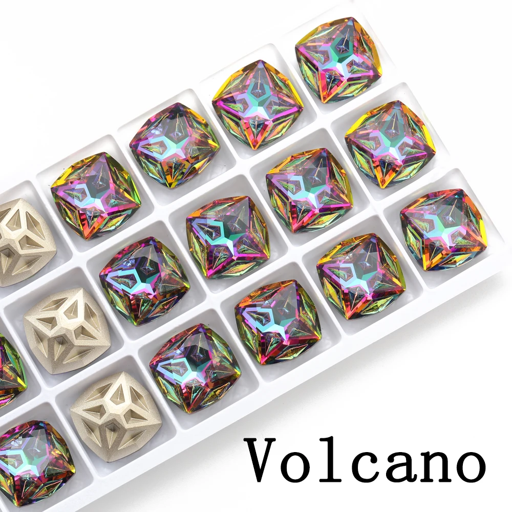 12 mm pointback losse stenen steentjes handwerkbenodigdheden kussenvorm stenen nageldecoratie stickers glaskralen - afbeelding 1