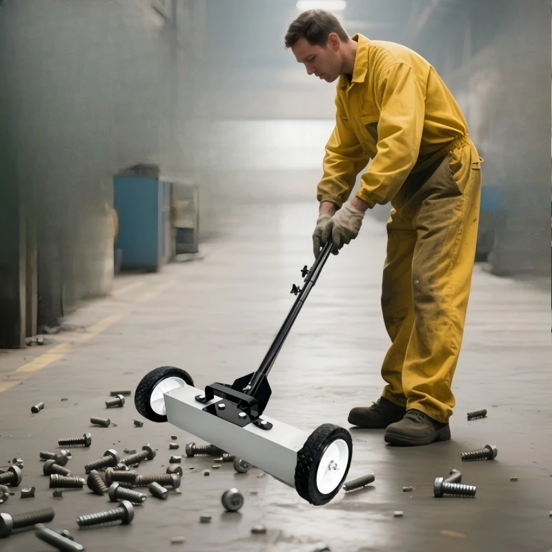 

Magnetic pickup, workshop hand push iron suction cleaning car, iron filings removal car ground magnetic iron pickup