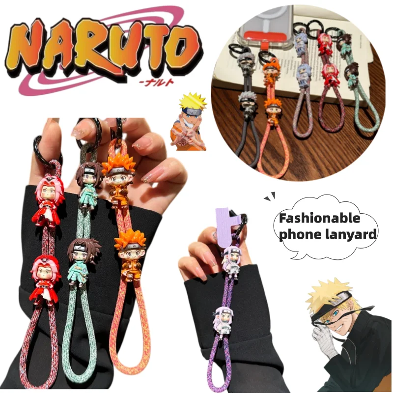 Naruto lanyard Uzumaki Naruto and Uchiha Sasuke cartoon Creative and good-looking fashionable and adjustable phone lanyard gift