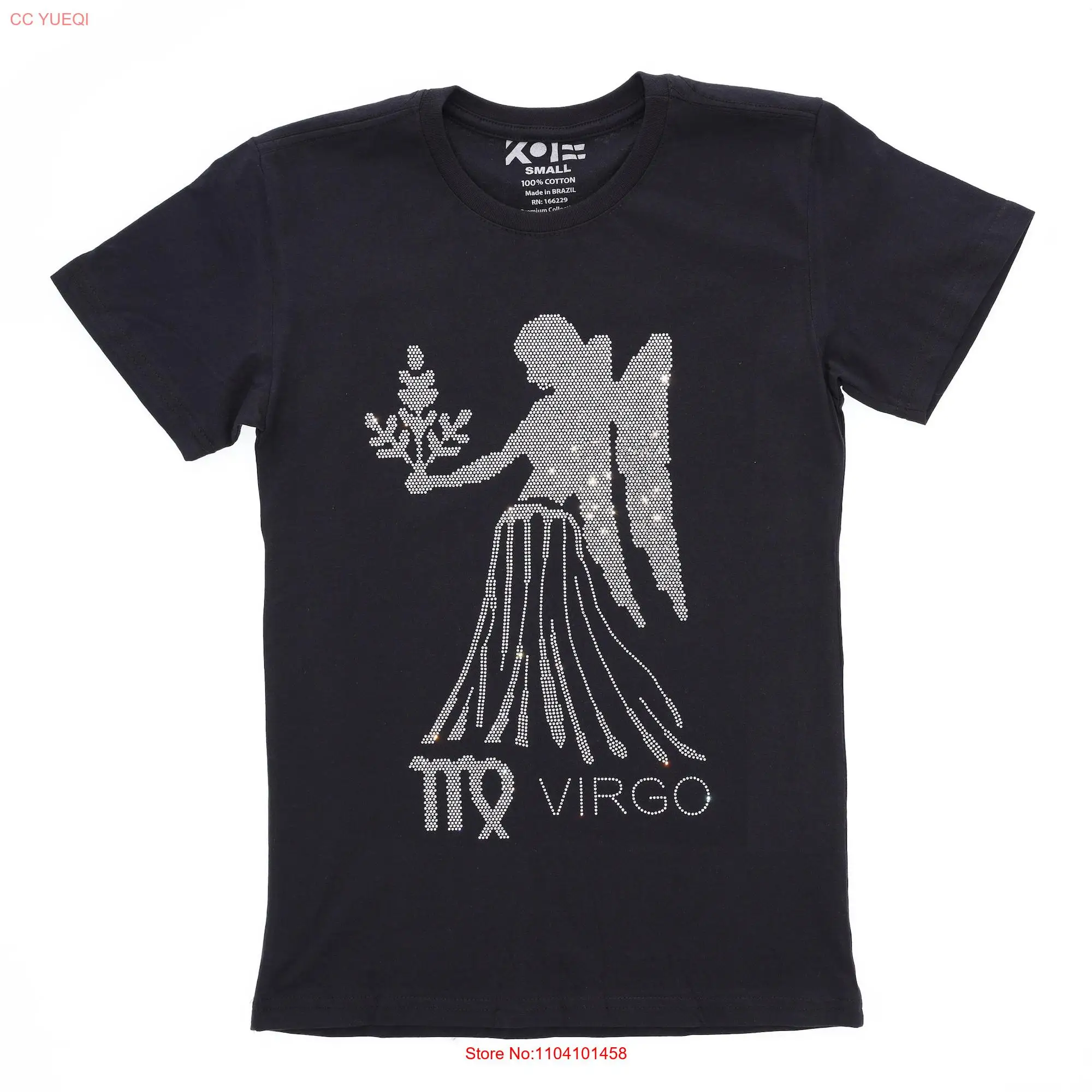 Virgo T Shirt Zodiac Rhinestone Horoscope Sign Birthday long or short sleeves