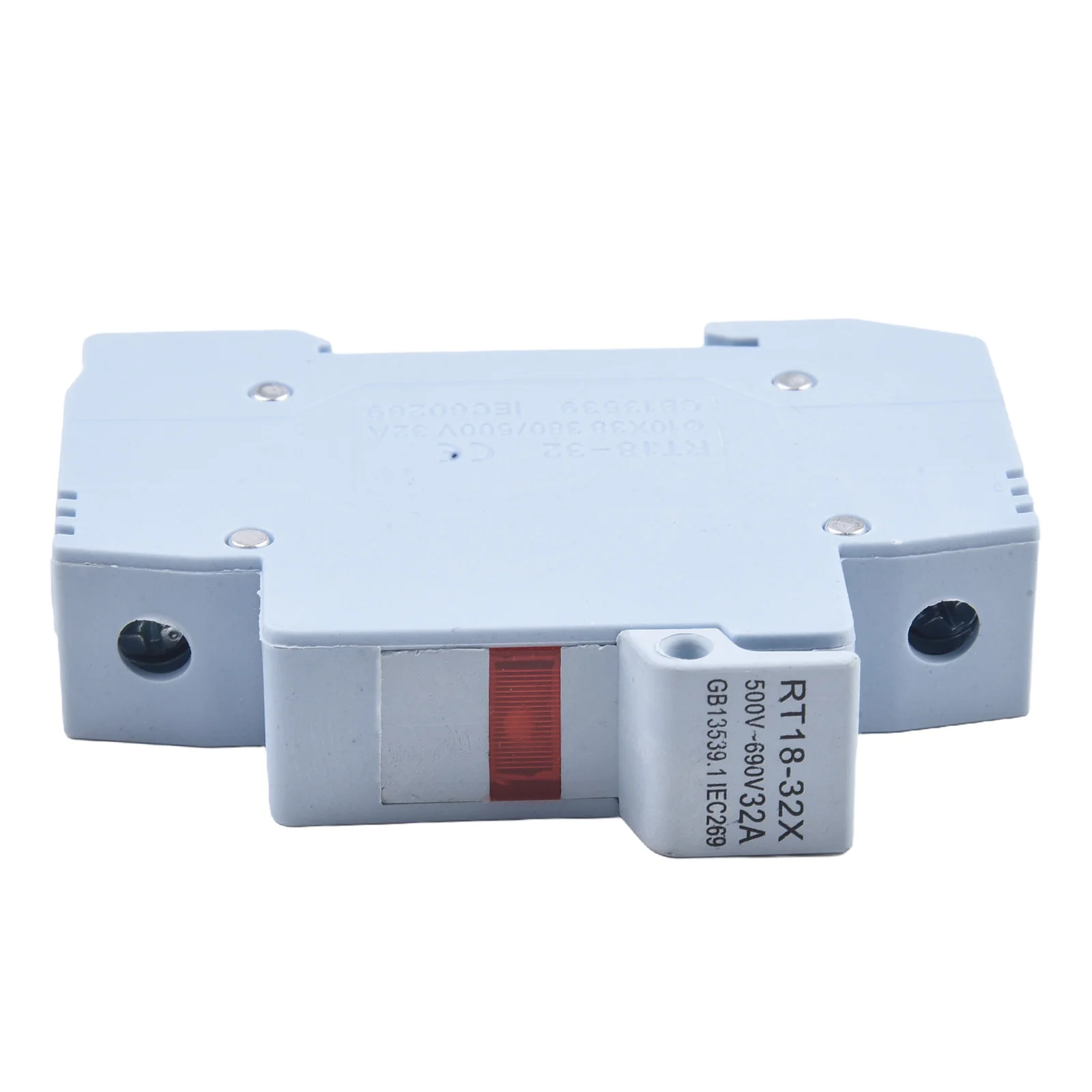 10x38mm DIN Rail Mount Fuse Holder Easy Installation Flame Retardant Shell High Work Efficiency Semi-enclosed Construction