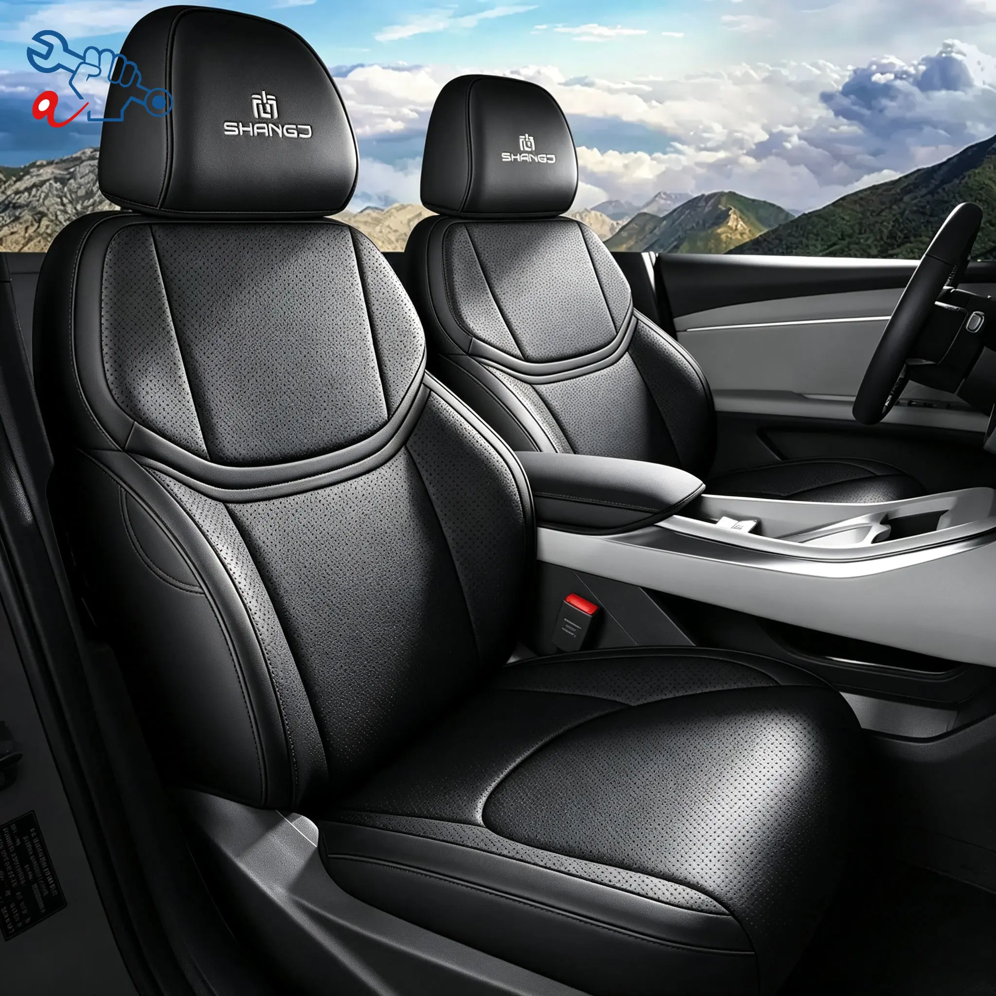 Left-Drive Car Seat Cover For XPENG MONA M03 2024-2025 All Season Seat Cushion Custom Fit Full Surround Protective Covers