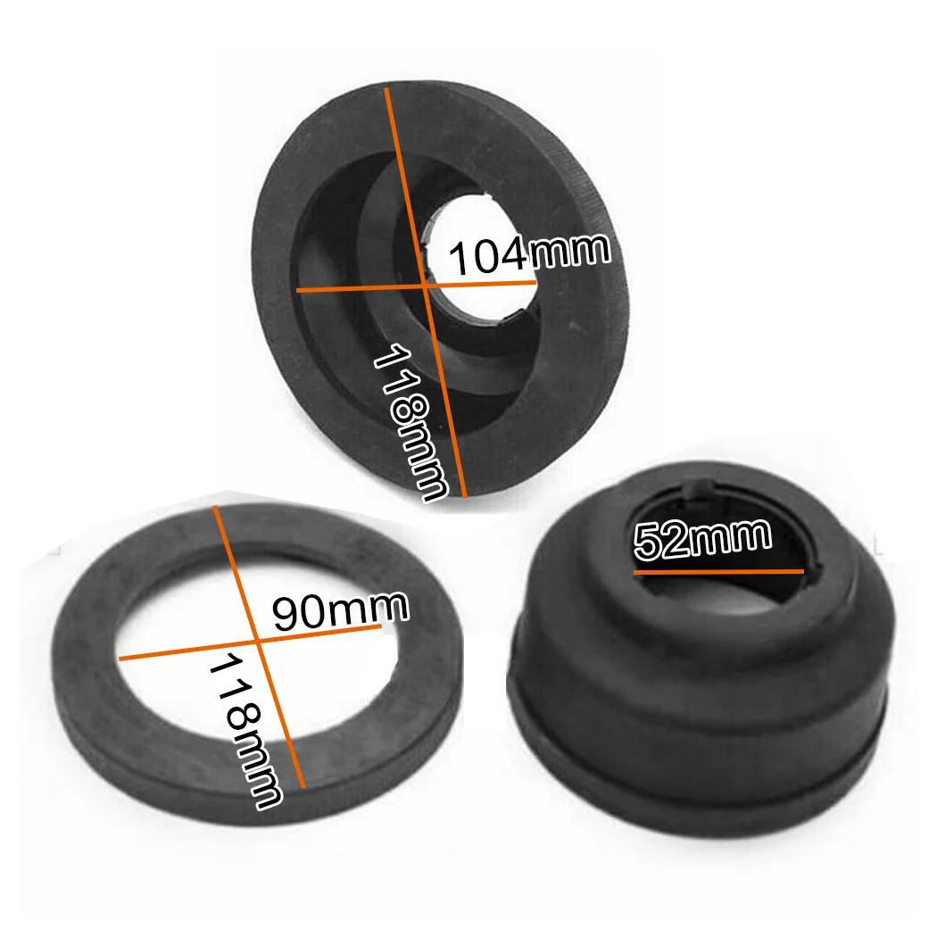 Quick Release Wheel Balancer Pressure Cup with Fixed Bowl and Rubber Ring Set for Automotive Tire Service Tools, 2PCS Black