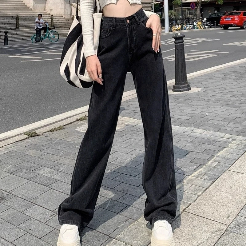 

Harajuku Y2K Loose Jeans Women's Streetwear Retro Fashion High Waisted Pants High Street Loose Wide Leg Denim Pants Women