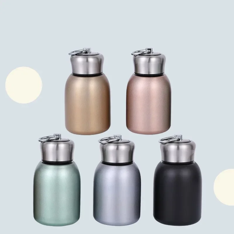 Mini Portable 300ml fashion thermos flask small capacity simple potbelly thermos cup