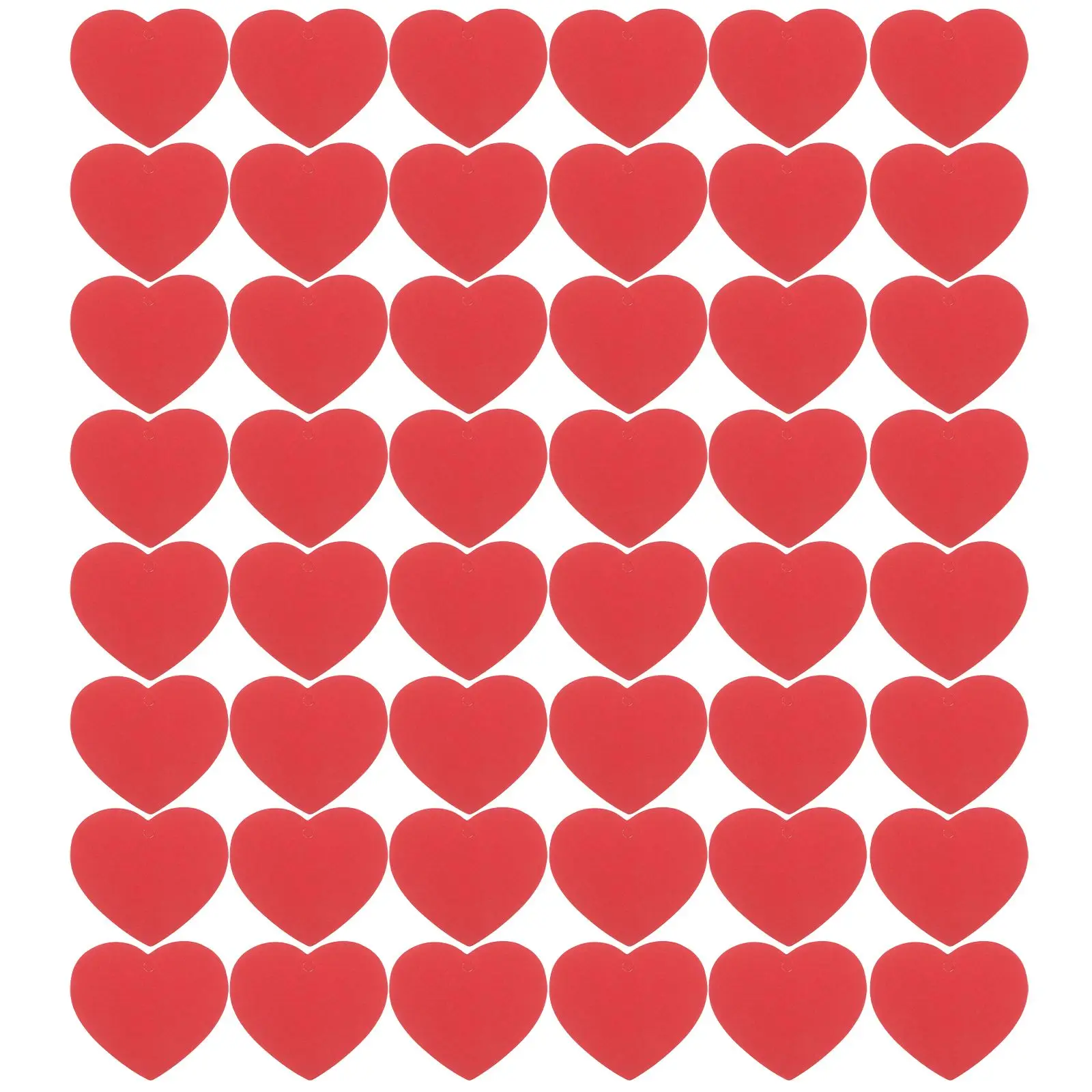 100 Pcs Paper Red Heart Tags Happy Valentines Day Cage Shape Ornaments Cutouts Heart-shaped
