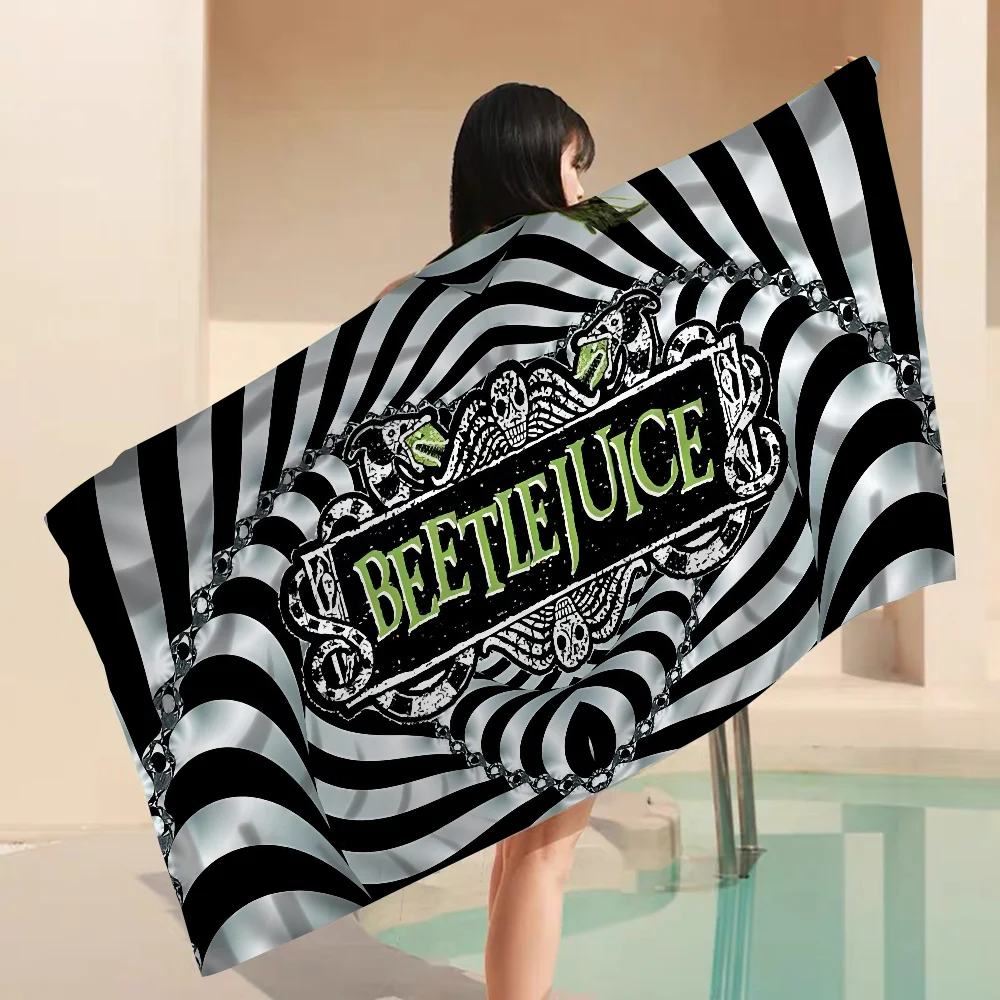 Tim Burton Horror B-Beetlejuice Sandworm Big Microfiber Beach Towels Quick Dry Towel Beach Towels Pool Travel Swim Pool Yoga