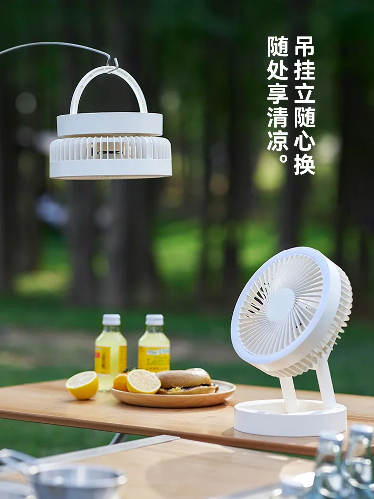 USB olayks Foldable Desk Fan Rechargeable Portable Quiet Mini Fan for Home Office Dorm Bathroom No Drill Wall Mount