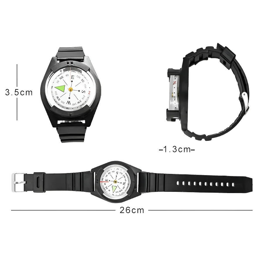 Picture 5: Portable Precision Compass Outdoor Wearable Wrist - Basic Orienteering - Heavy-Duty ABS Construction,Magnetic Compass