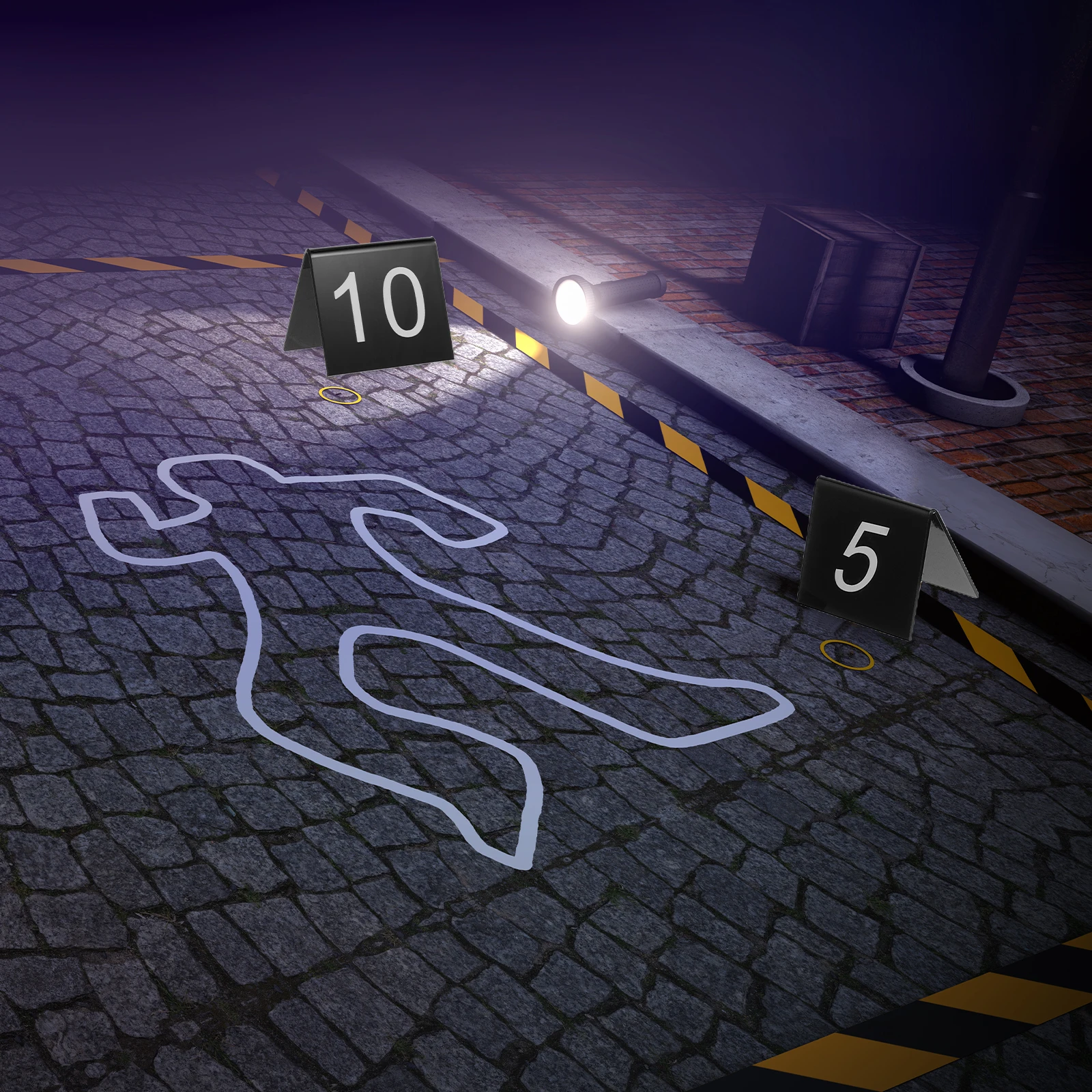 

10 pcs Detective Clue Cards 55x63mm Yellow Black Acrylic Triangle Table Signs Evidence Markers for Party Kitchen Bar Supplies