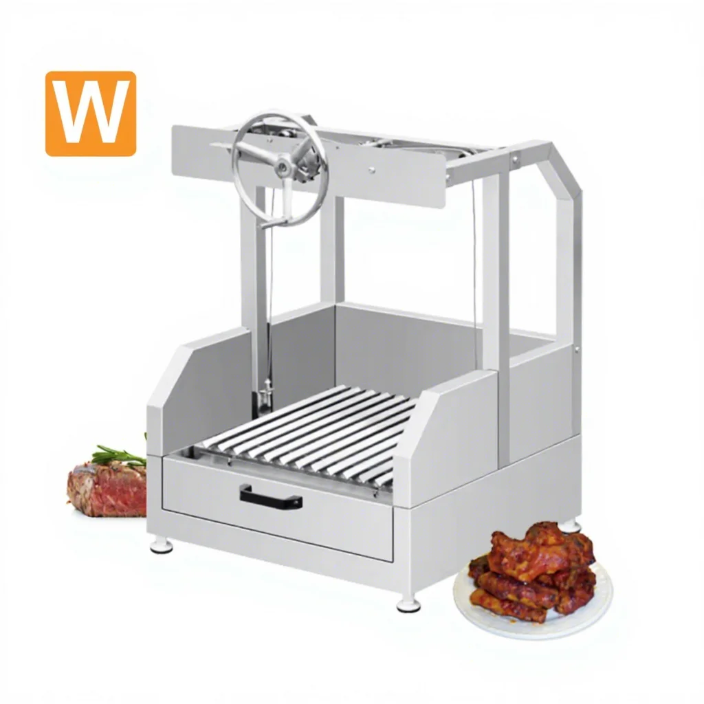 

Stainless Steel Argentine Grill Lift Charcoal Bbq Grill Mobile Outdoor Garden Griller Machine With Firebrick Charcoal Bbq Grills