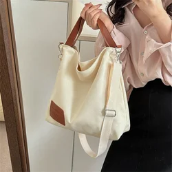 Women'S Canvas Shoulder Bags Fashion Print Large Capacity Handbags Eco Reusable Foldable Shopping Bag Casual Bag For Students