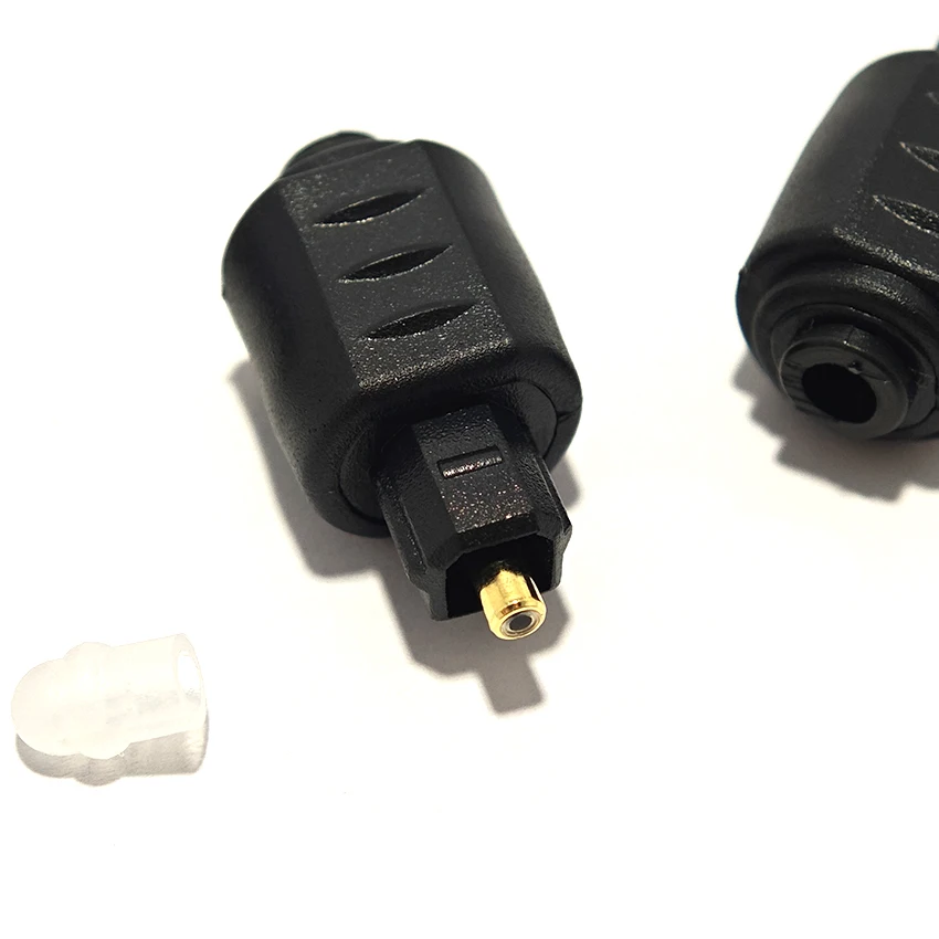 1/3pcs Mini Optical Fiber Audio Adapter Cable 3.5mm Optic Round Female to SPDIF Standard Square Port Optic Connector Accessories