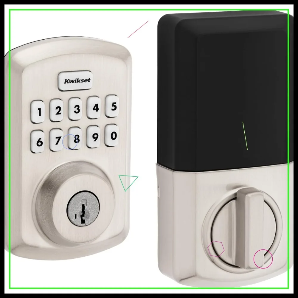 

Электронный дверной замок-защелка с 10-кнопочной клавиатурой, бесключевым доступом, настраиваемыми кодами, автоматической блокировкой, отделка из матового никеля