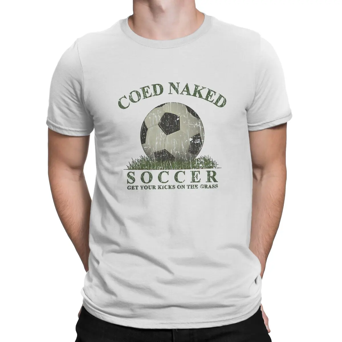 Football Polyester TShirt for Men Coed Naked Soccer 1996 Humor Summer Tee T Shirt Novelty Trendy