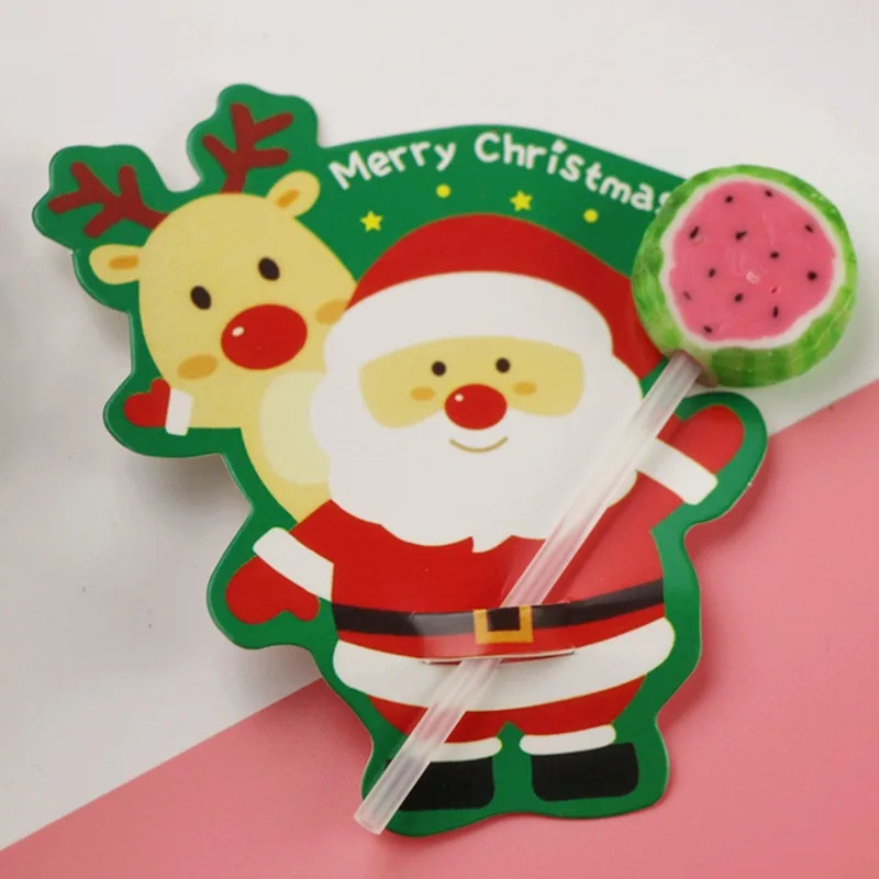 50 قطعة/المجموعة عيد الميلاد مصاصة ورقة بطاقات الكرتون سانتا كلوز البطريق ثلج الاطفال الحلوى الهدايا حزمة التفاف حفلة السنة الجديدة