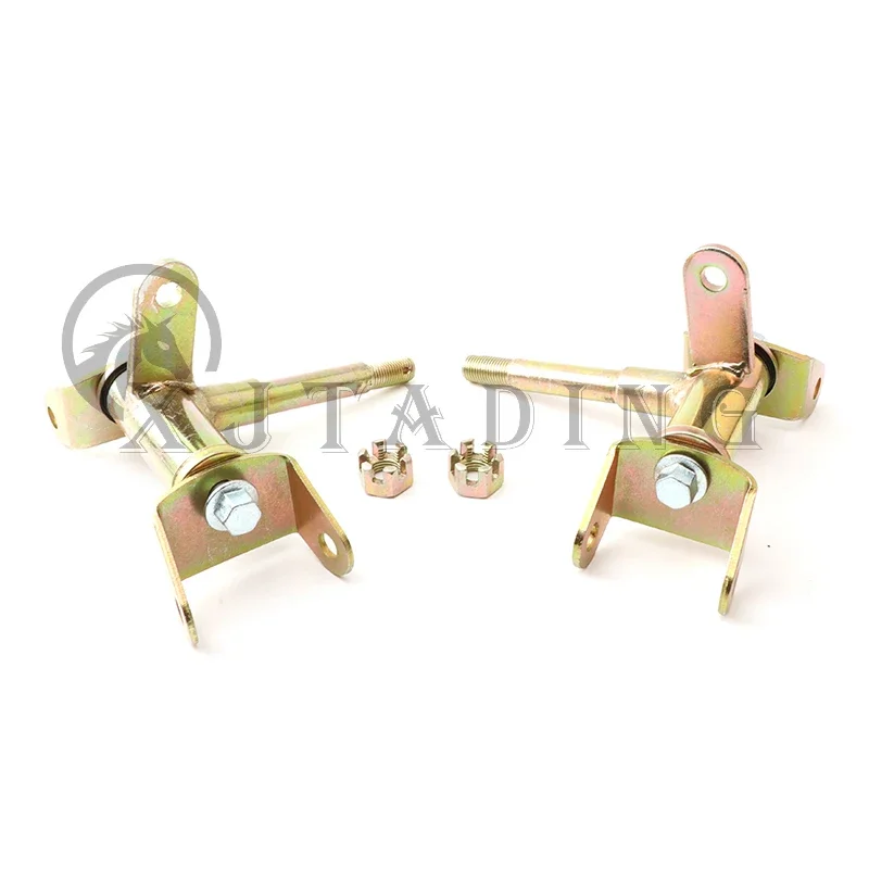 1Pair 15mm Gold Steering Strut Knuckle Spindle Fit For China ATV 49cc 50cc 70cc 90cc 110cc Go Kart Buggy UTV Quad Bike Parts