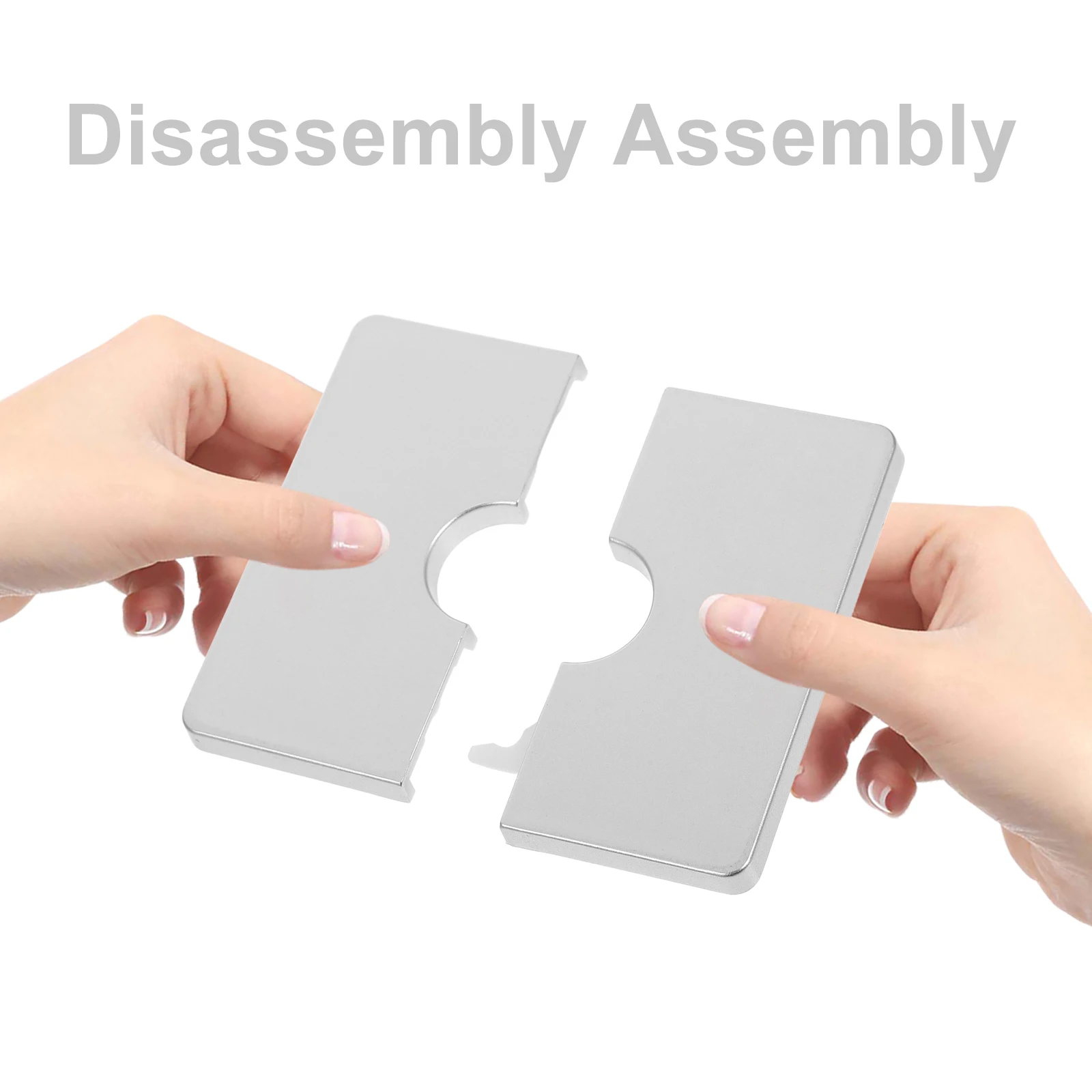 

2 Pcs Square Pipe Covers Self Adhesive Wall Hole Cover Water Pipe Decorative Flange Silver Installation Space Saving