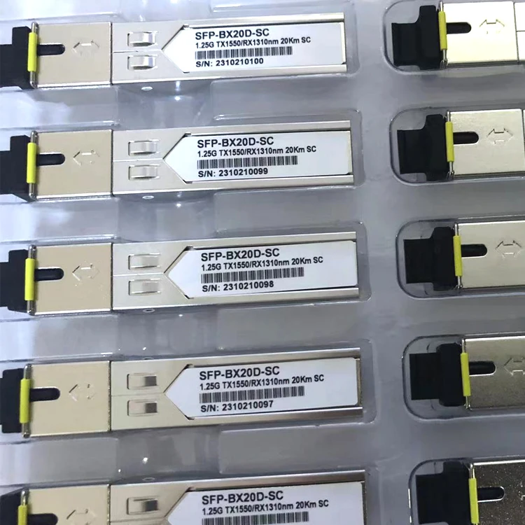 

SFP Transceiver 1.25G WDM SFP 1310/1550, 1550/1310 Single mode single fiber 20km, SC connector