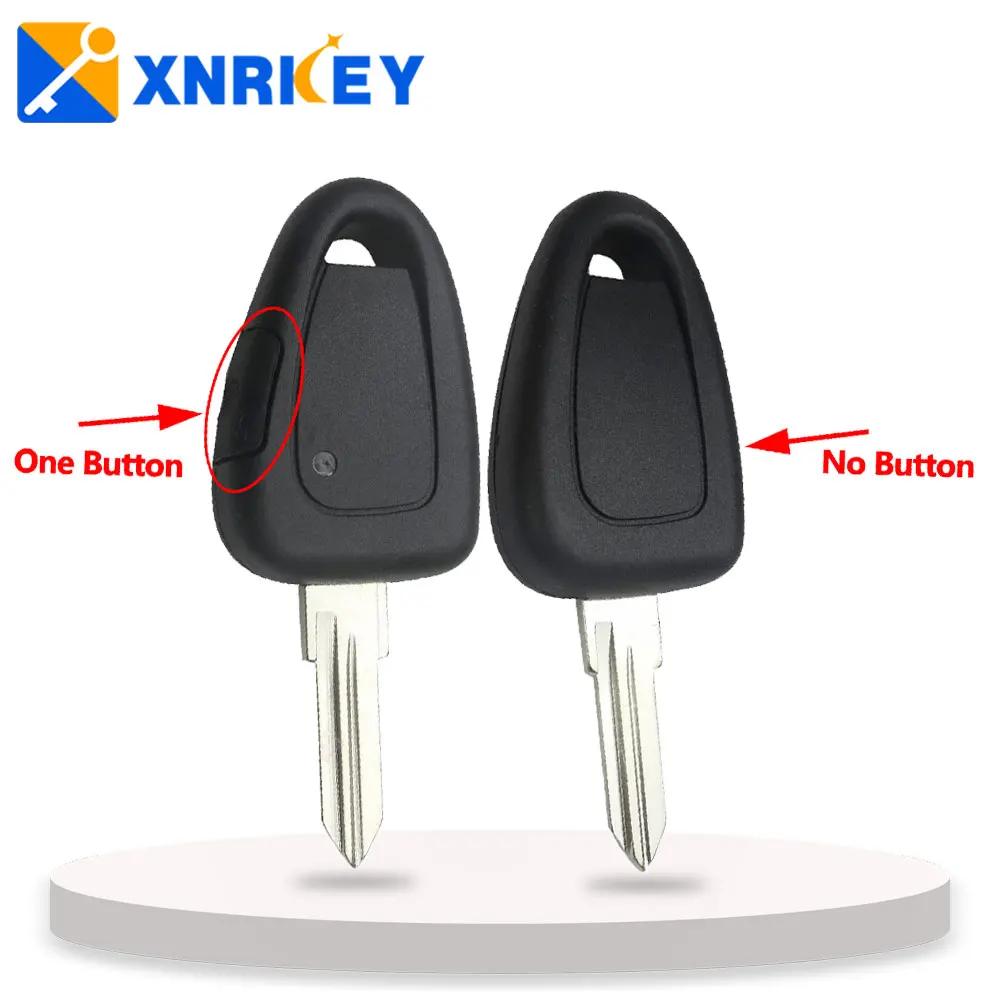 

XNRKEY Transponder Car Key Shell for Fiat Iveco Replacement Remote Case No/Side Button Uncut GT15R Blank Blade Key Shell