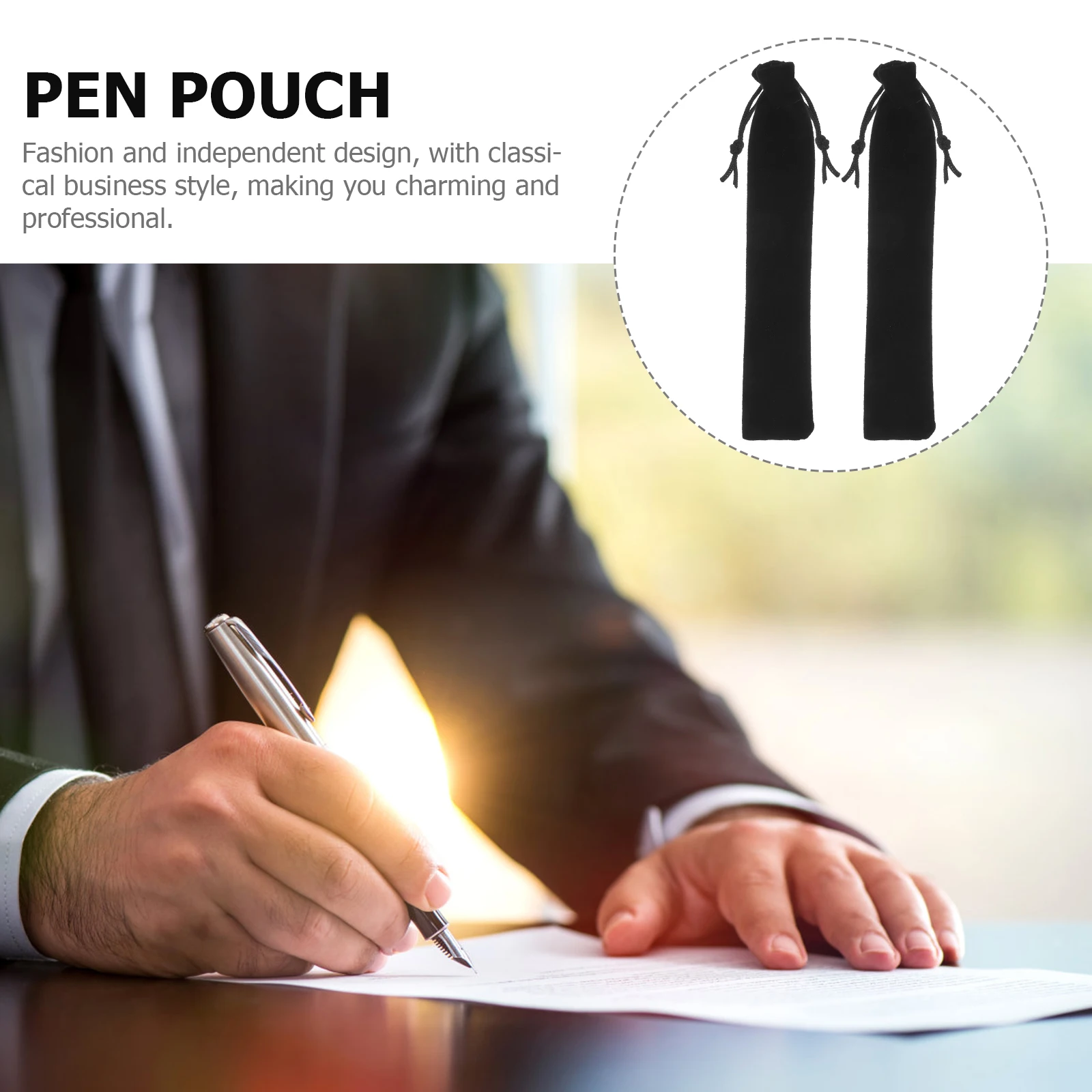 25Pcs Drawstring Pencil Bag Pen Pouch Premium Thick Flannel Anti Deformation Pen Sleeve Organizer Drawstring Pencil Bag