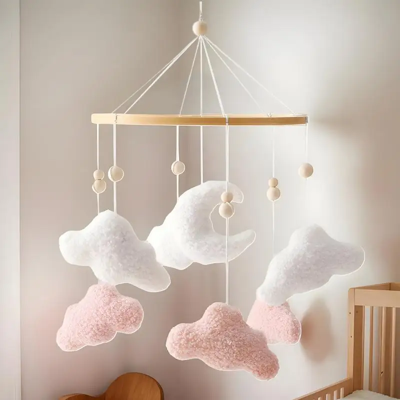 Berço brinquedos hangable berçário celulares em forma de nuvem pingentes carrinho brinquedos para berço ginásio jogar decoração cama aniversário do bebê