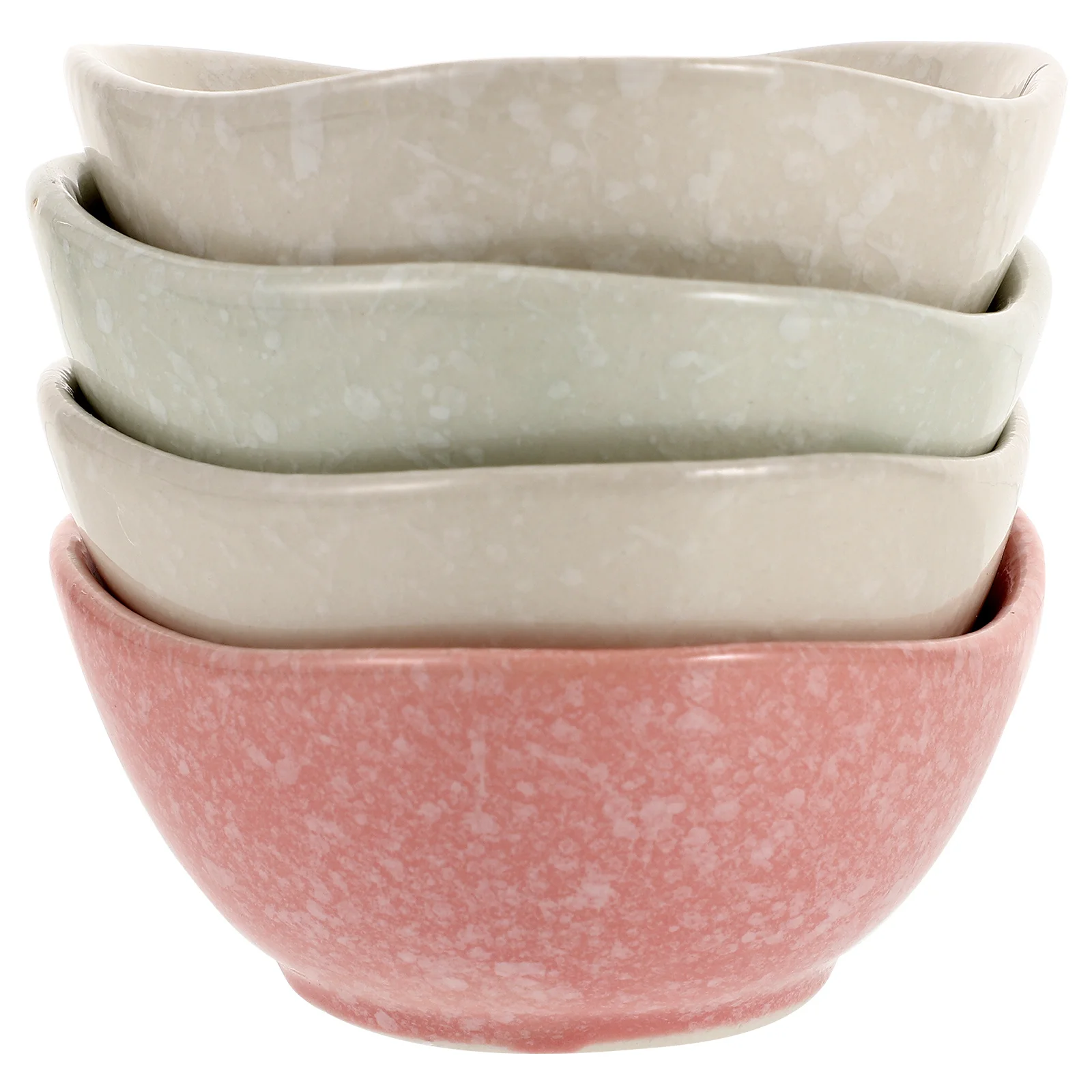 

4Pcs Small Dipping Bowls Ceramic Sauce Plates for Home Party Camping Bbq Individual Condiment Dessert Fruit Serving Dishes