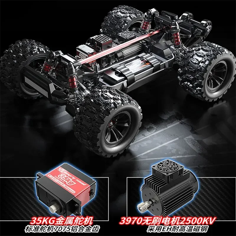 MJX Meijiaxin 1/10 10208 V2 Little Monster 4WD RC Brushless Electric High Speed Climbing Off road Vehicle Model Adult Boy Toy