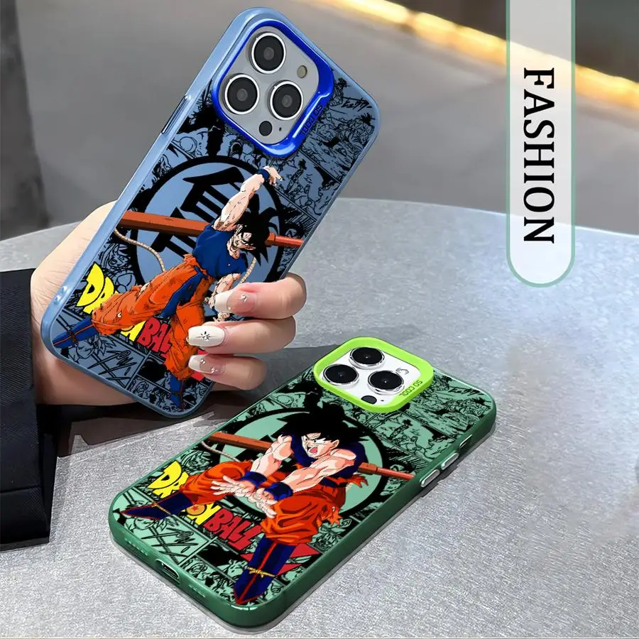 Capa de telefone para iPhone 11 12 13 Pro Max 17 Air 16e 14 15 16 Plus Soft Shell Dragon Ball Japão Anime Goku