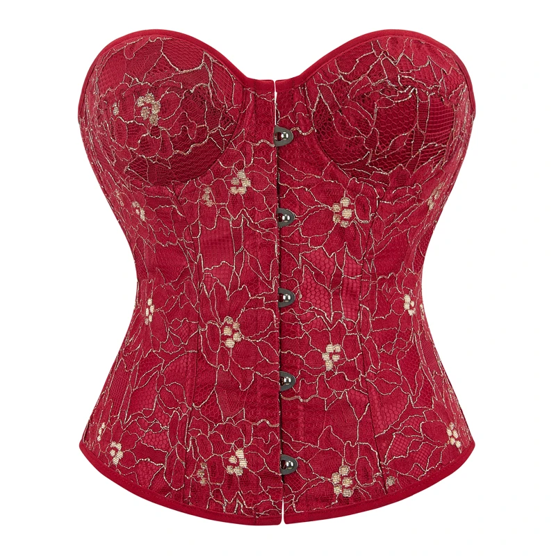 

Red Overbust Corset Top for Women Push Up Corsets and Bustiers Gothic Steampunk Lace Up Sexy Corset Body Shaper Lingerie корсет