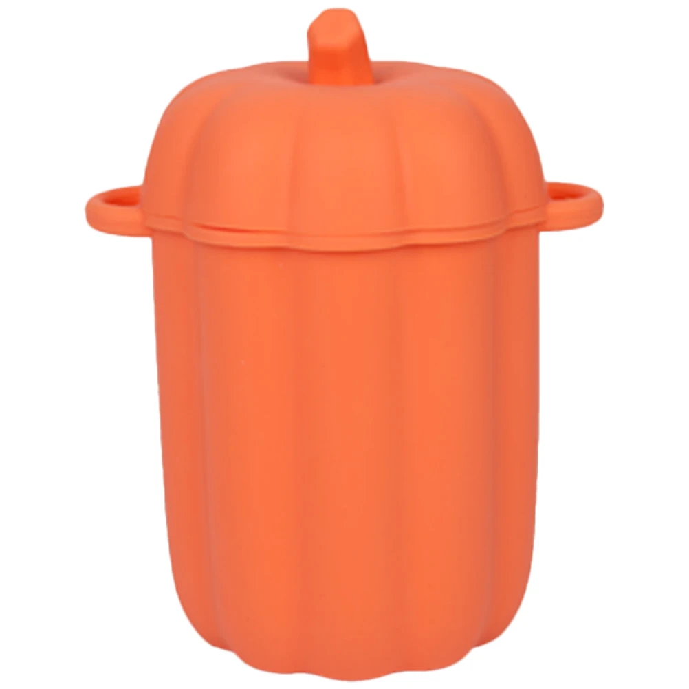 

Pumpkin Shape Silicone Bacon Jar With Strainer Heat Resistant Storage Container Kitchen Grease Oil Jar For Bacon Draining