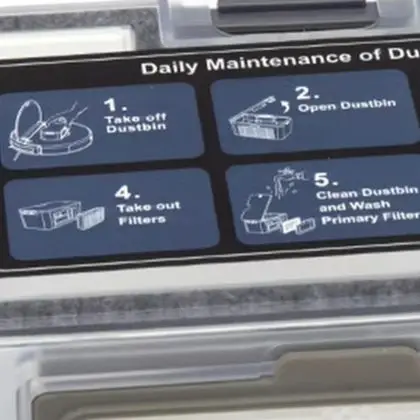 Replacement Container Dust Bin Assembly Precise Positional Matching Integrated Structure Gray For Daily Vacuuming