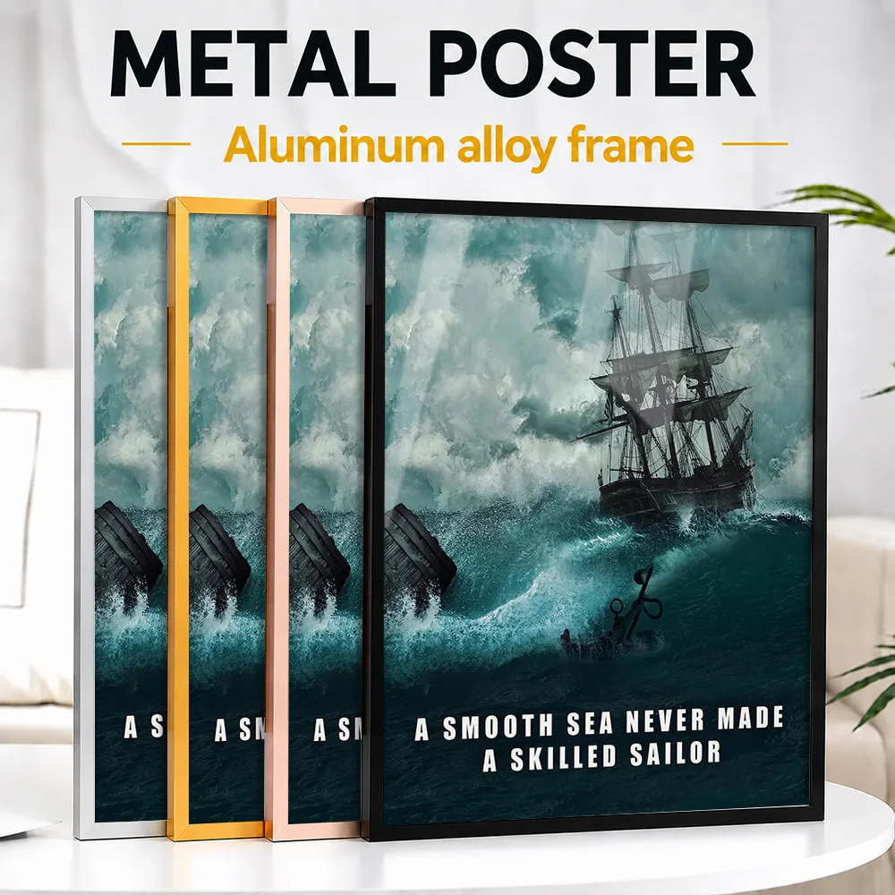 Skilled Sailor Motivational Quote Framed Metal Poster Personalized Bold Typography Wall Art Perfect In Office For Leader Gift