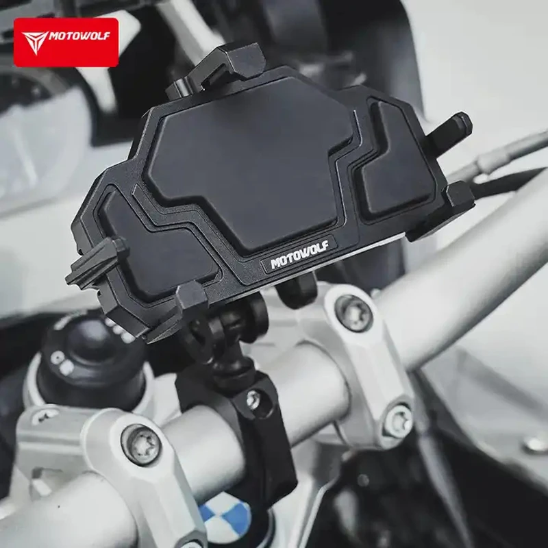 Motorcycle Shockproof Navigation Wireless Charging Phone Holder Cradle 3.0 Quick Charger GPS Moto Support Cellphone Handlebar