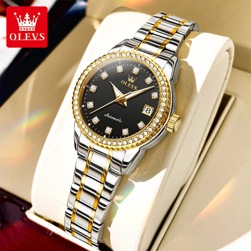 OLEVS Brand Mechanical Women's Watch Waterproof Women's Calendar Function Watch 7003