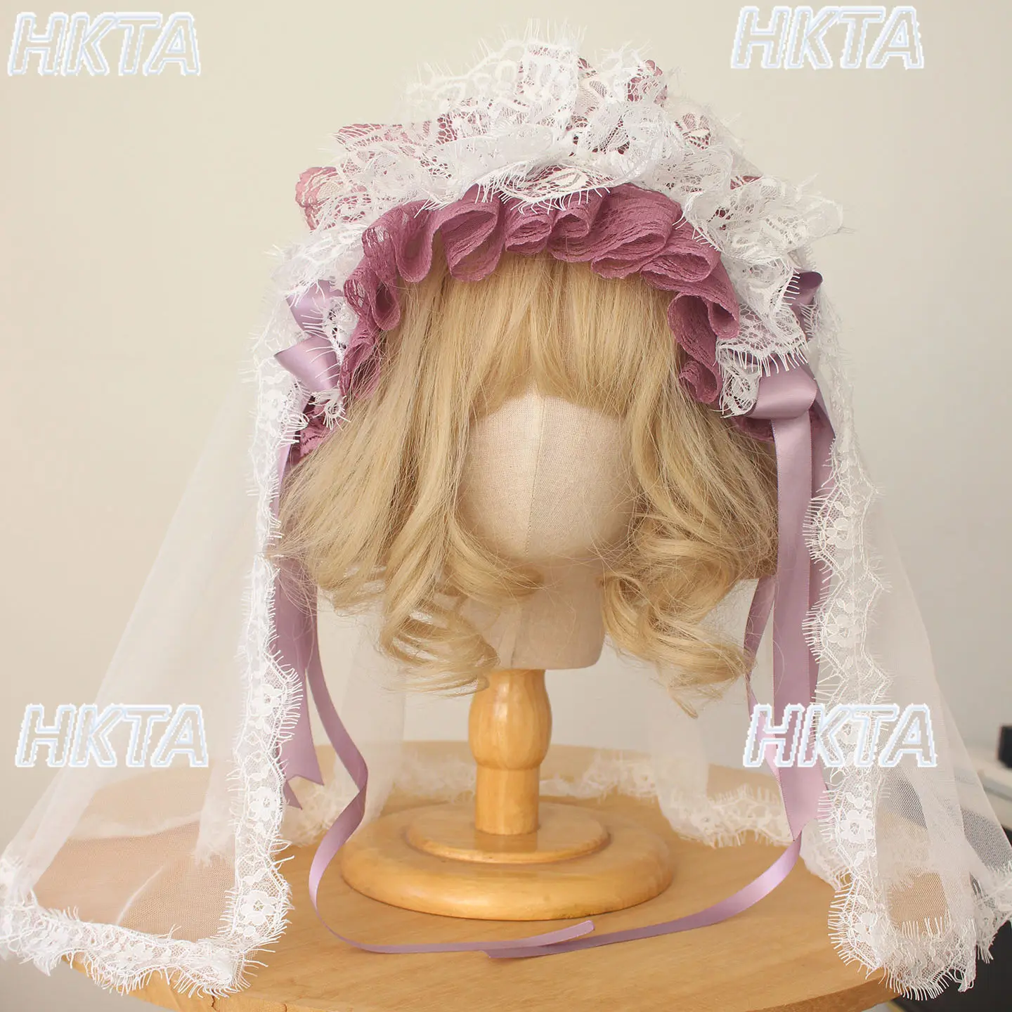 

Japanese Sweet DIY Handmade Double Lace Black White Hair Accessories Hair Clips Girl Elegant Gorgeous Lolita Veil Headband Women