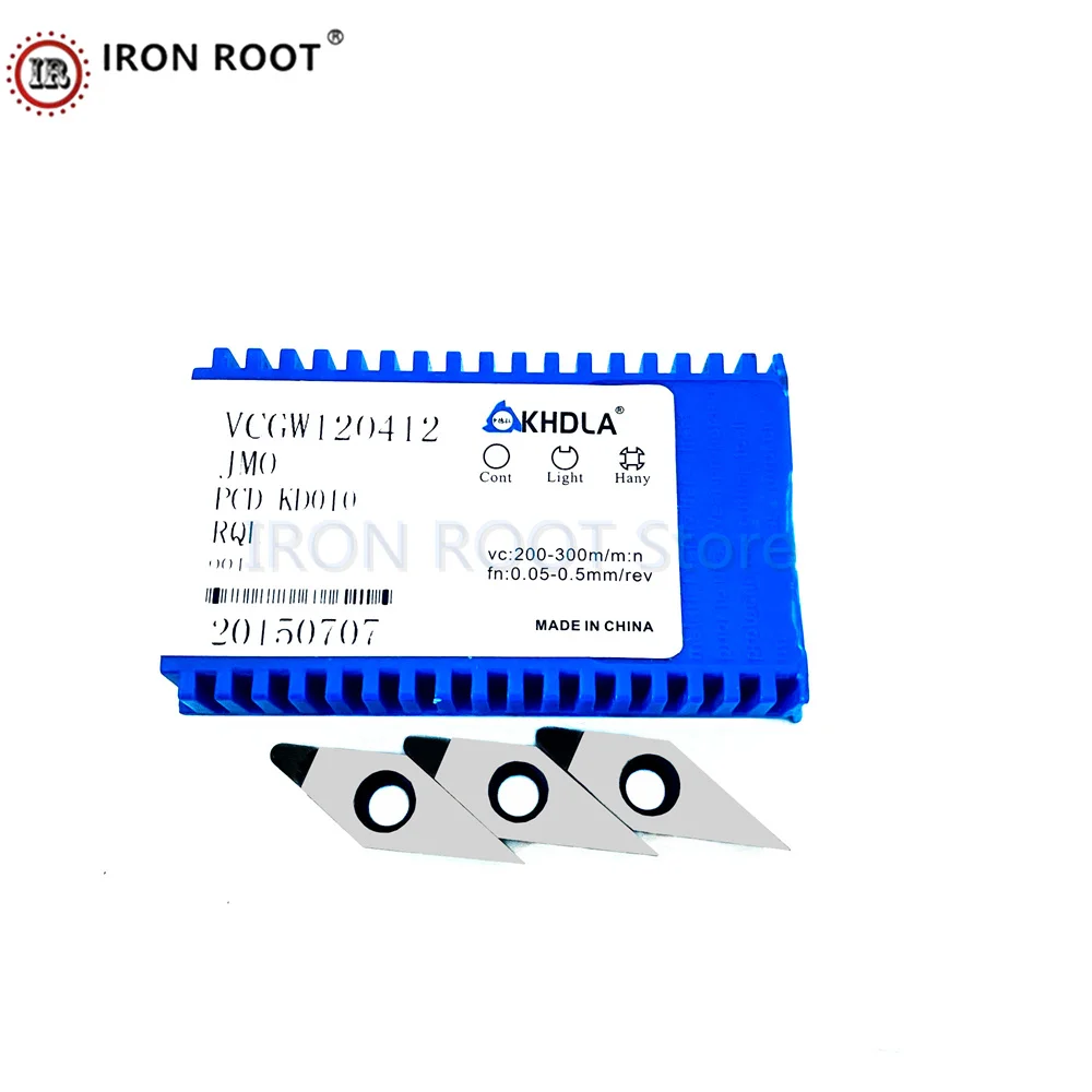 2pcs VCGW 160402 160404 160408 160412 PCD Diamond insert CNC Turning Tool For SVVCN Tool Holder