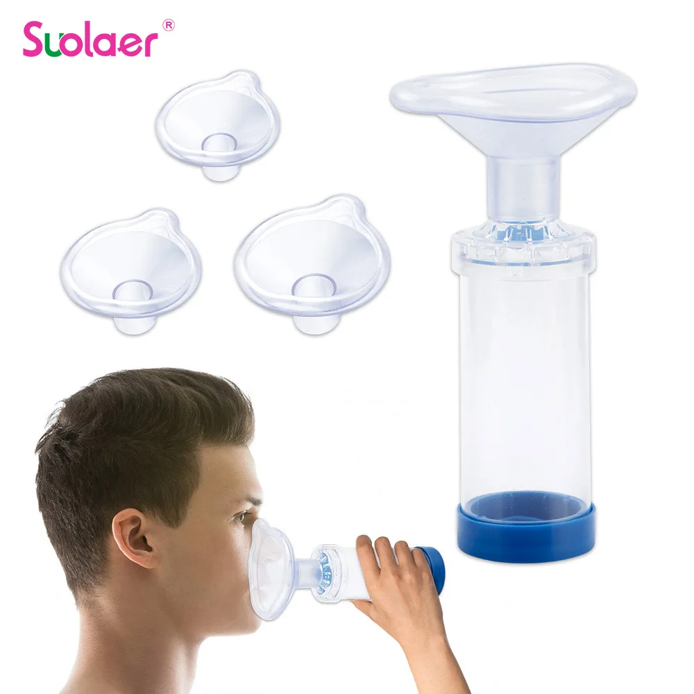 Automizer Spacer Mist Storage Compressor Nebulizer Tank Aerochamber with Mask Cup for Pet Adults Children Asthma Inhale Chamber