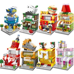 Negozio di architettura fai da te Street View Food House Building Blocks Kit Girls Bricks Classic Movie Model giocattoli per bambini per bambini